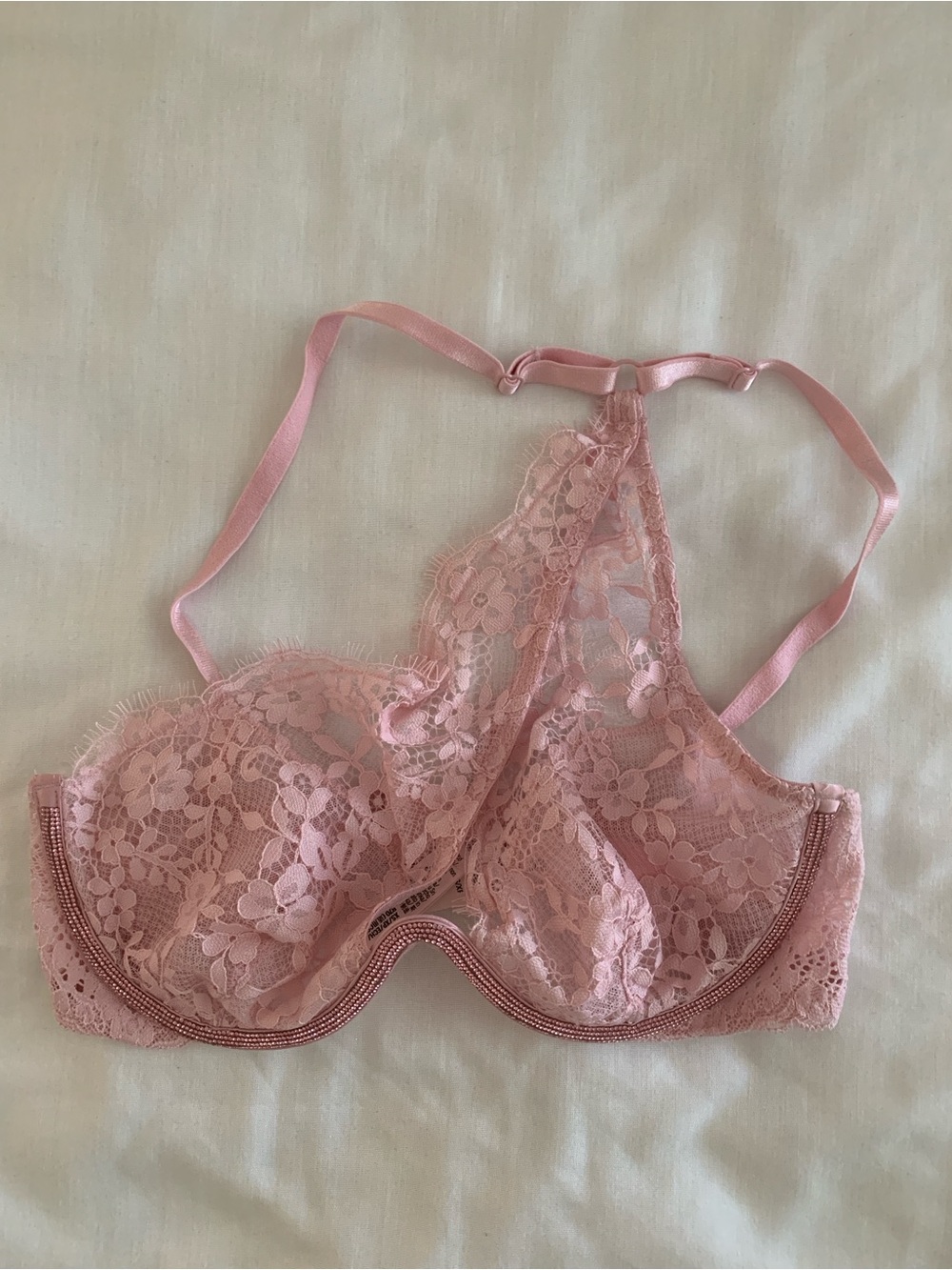 Victoria’s Secret Dream Angels Twinkle Lace One‑Shoulder Monowire Bra XS NWT